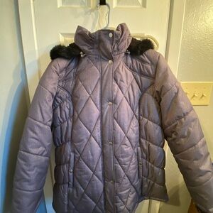 Gray Quilted Puffer Jacket